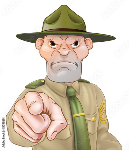 Drill Sergeant Pointing