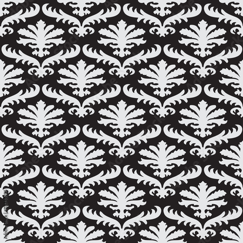 Wrapping Floral Foliage Damask Seamless Wallpaper For Website