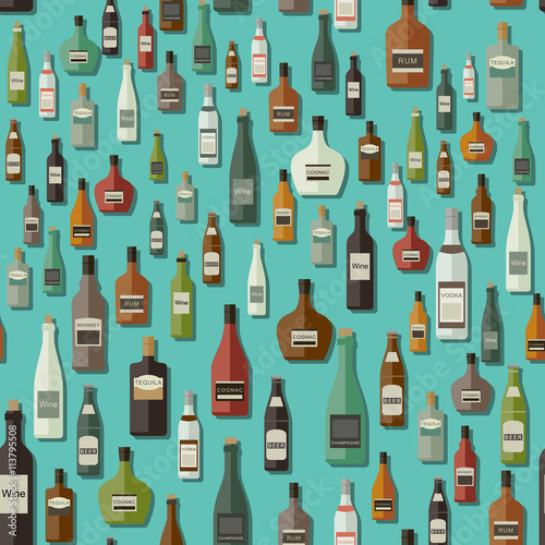 Naklejka samoprzylepna Napoje alkoholowe bez szwu