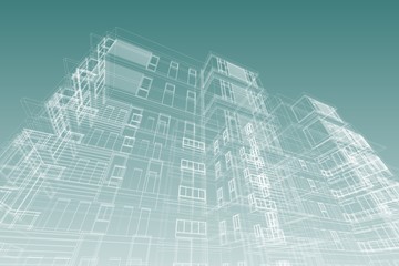 Wall Mural - architecture abstract, 3d illustration