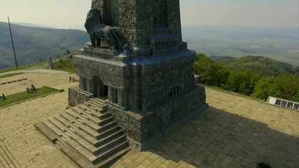 Wall Mural - Aerial view of the Shipka monument symbolising the liberation of Bulgaria.