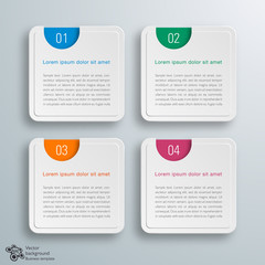 Wall Mural - infographics vector background #4-step process