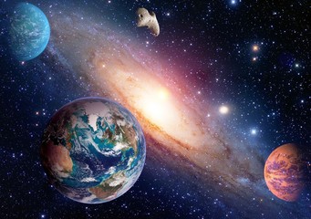 Wall Mural - space planet galaxy milky way earth mars universe astronomy solar system astrology. elements of this