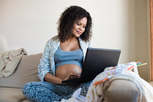 Pregnant Woman Shopping Online