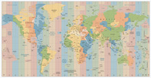 World Map With Standard Time Zones