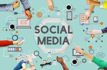 Canvas Print - Social Media Social Networking Technology Innovation Concept
