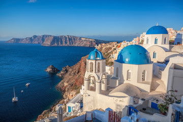 Oia village on Santorini island in Greece