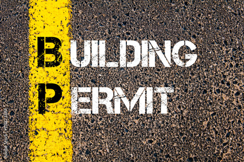 Fotografía Concept image of Business Acronym BP Building Permit