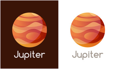 logo with jupiter planet.