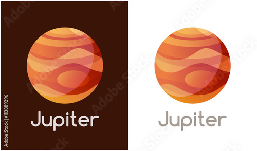 Logo with Jupiter Planet. Tableau sur Toile
