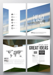 Wall Mural - set of business templates for brochure, magazine, flyer, booklet or annual report. colorful polygona