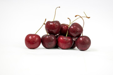 Cherries isolated on white background