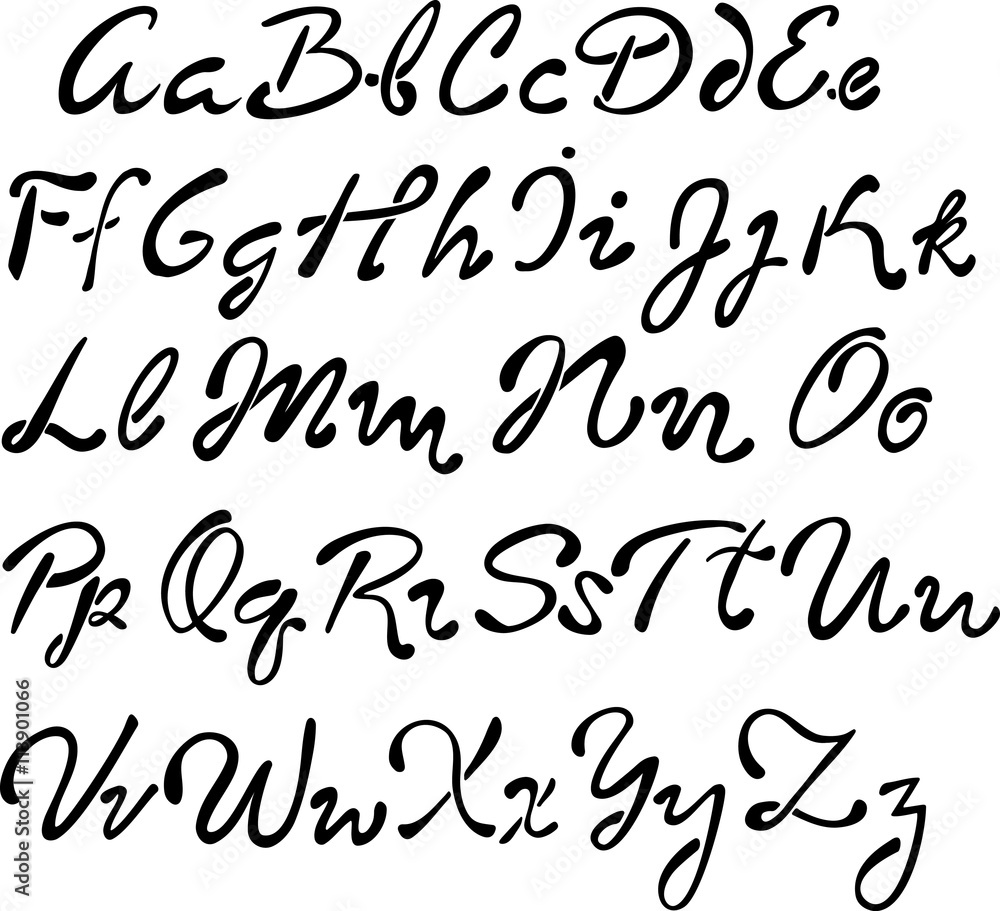 Vector handwritten brush script. Stock Vector | Adobe Stock