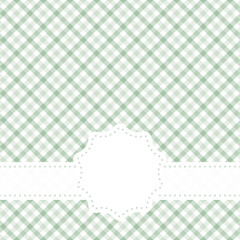 Poster - checkered table cloth pattern with banner