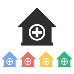 Sticker - Home - vector icon.