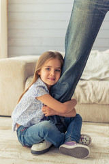 Wall Mural - Father and daughter