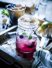 Drink Made In Jar With Fresh Fruit