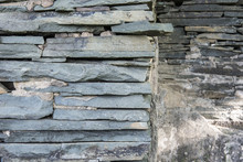 Bluestone Foundation Ruin: An Old Abandoned Foundation Made Of Up Of Flat Slabs Of Bluestone In New York's Hudson Valley