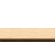 © weedezign - Empty light wood table top isolate on white background, Leave sp