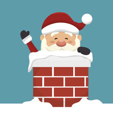 Wall Mural - santa claus isolated icon design, vector illustration  graphic 