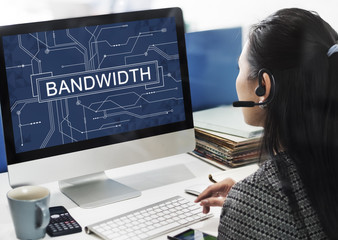 Sticker - Bandwidth Internet Online Connection Technology Concept