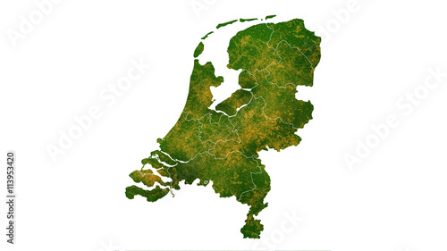 Cuadros en Lienzo Netherlands country map detailed visualisation