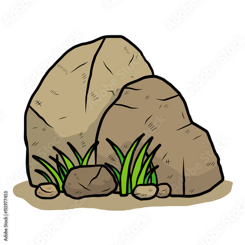stone / cartoon vector and illustration, hand drawn style, isolated on