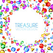 © feaspb - Vector illustration. Falling Multicolor Gems. Treasure Design. Abstract Luxury and Game Background.