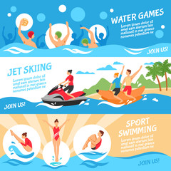 Wall Mural - Water Sport Banners Set 