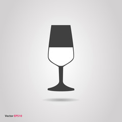 Glass of dessert port wine silhouette icon