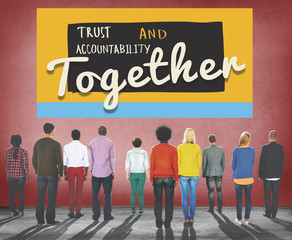 Sticker - Together Team Community Unity Society Friends Concept