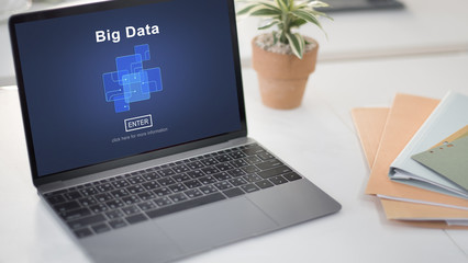 Wall Mural - big data storage online internet memory data concept