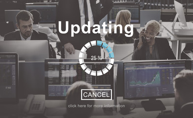 updating upgrade software program data technology concept