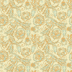  floral vector ornament. ethnic seamless pattern.