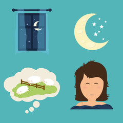 Poster - Sleep design. illuistration