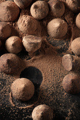 Sticker - Chocolate truffles with cocoa powder