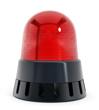 Red Alarm Light. 3D Illustration
