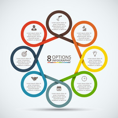 Aufkleber - Vector infographic design template.