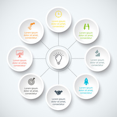 Aufkleber - Vector infographic design template.