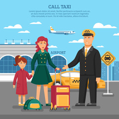 Wall Mural - Taxi Service Illustration