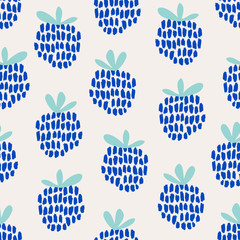Aufkleber - seamless pattern with blackberries