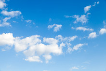 Blue Sky And White Altocumulus Clouds