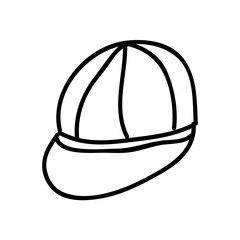 Canvas Print - cap  drawing isolated icon design