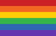 Gay pride movement rainbow banner flag flat vector illustration for apps and websites