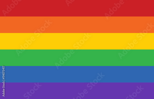 Cuadros en Lienzo Gay pride movement rainbow banner flag flat vector illustration for apps and web