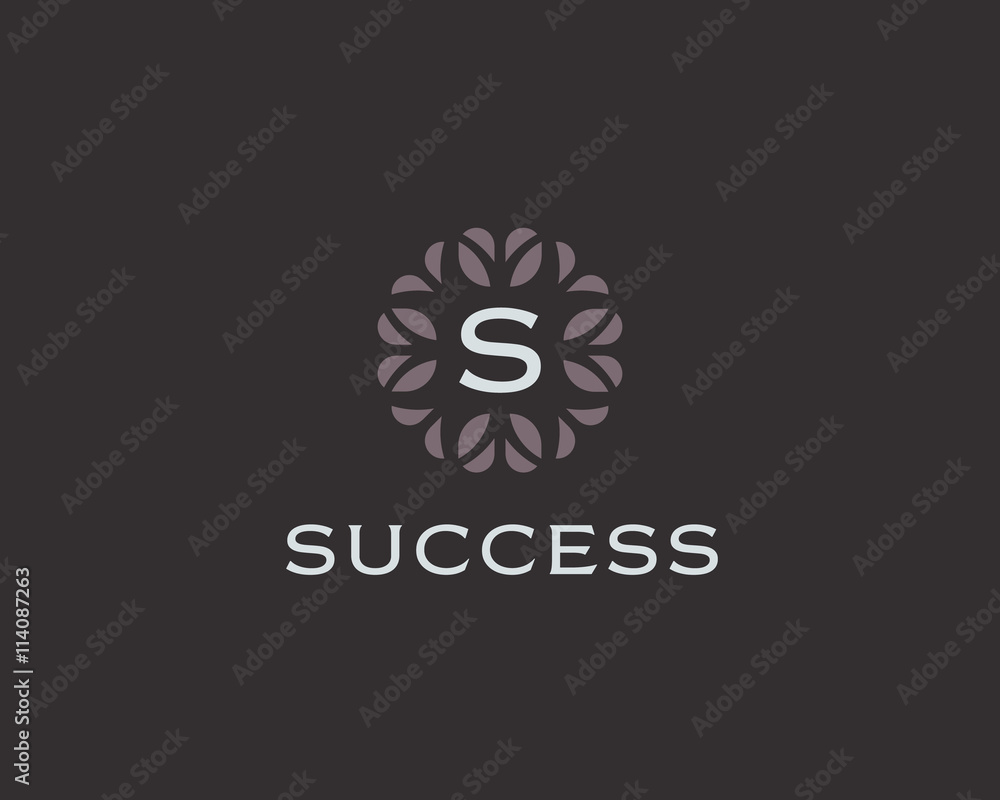 Premium monogram letter S initials logo. Universal symbol icon vector ...
