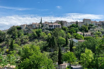 The hill top village of Grambois in the Luberon Provence