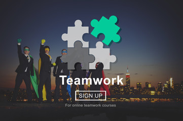 Wall Mural - Team Teamwork Partnership Alliance Unity Concept