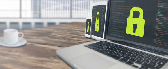 Security Online Website Web Hosting Technology Concept 