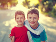 © sakkmesterke - Happy little kids in sunset vintage